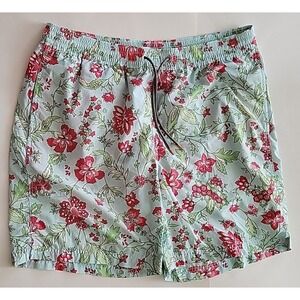 Thomas Dean Blue  Red Floral Swim Board Shorts Men's XL